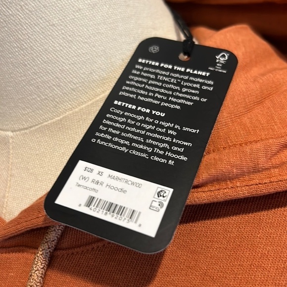 Allbirds Women’s The R&R Hoodie Hooded Sweatshirt Terracotta Orange XS NWT - Picture 5 of 8